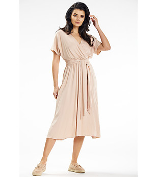 Бежова рокля с връзка Daisy снимка