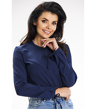 Тъмносиня дамска блуза Ellen снимка