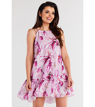 Шифонена рокля в розово и циклама Alexa снимка