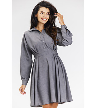 Сива рокля с яка Jessa снимка