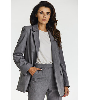 Сиво дамско сако Aria снимка