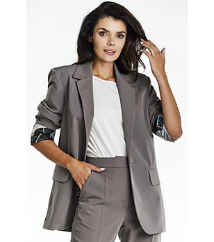 Дамско сако в цвят таупе Aria снимка