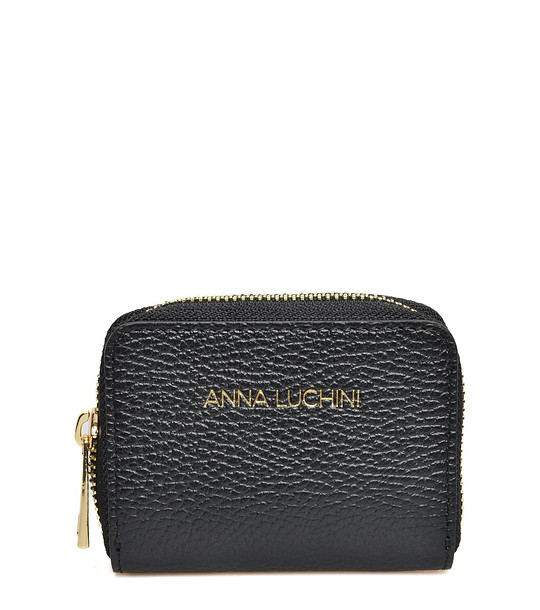 Малъкo коженo дамскo портмоне в черен цвят Lara снимка