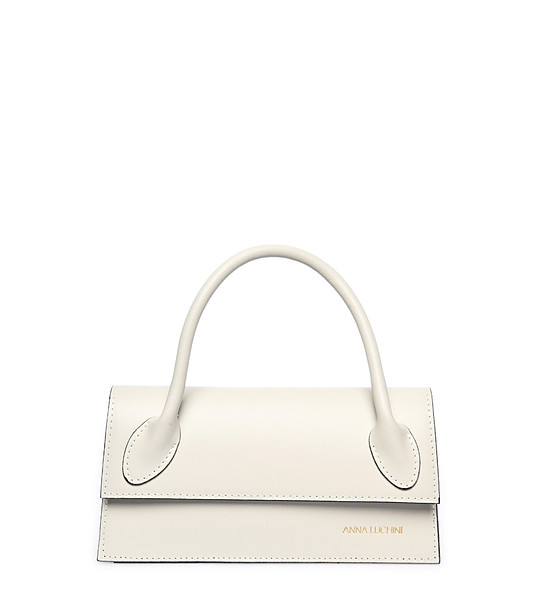 Бежова дамска кожена чанта Carlie снимка