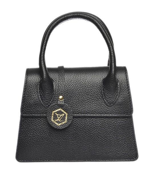 Малка черна трапецовидна дамска чанта снимка