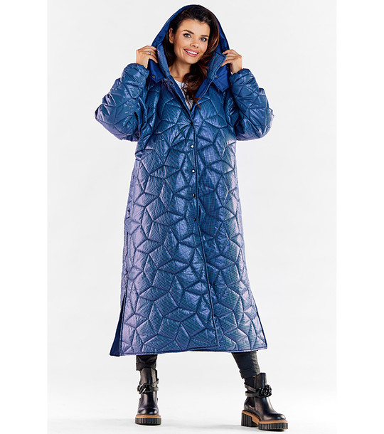 Дълго синьо дамско яке Danielle снимка