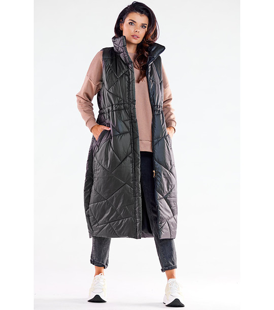 Дълга черна дамска грейка Caroline снимка