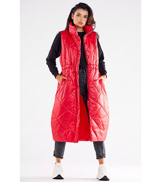 Дълга червена дамска грейка Caroline снимка