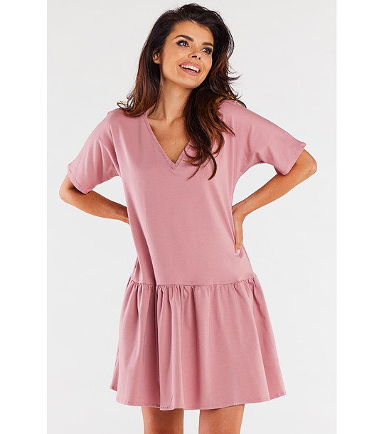 Памучна рокля в розово снимка