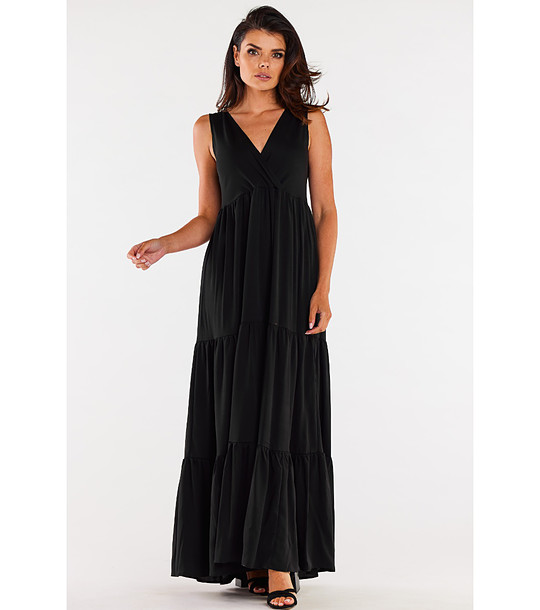 Дълга черна рокля Doris снимка