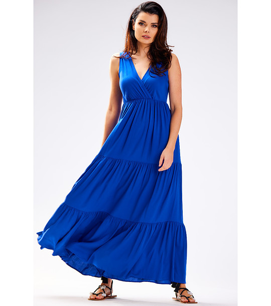 Дълга кралскосиня рокля Doris снимка