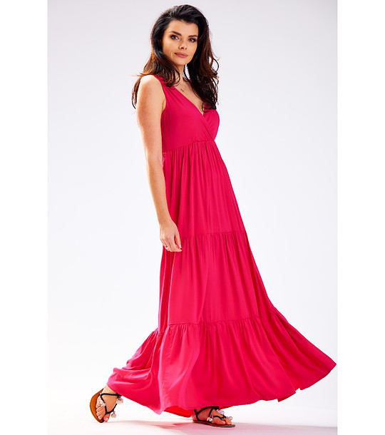 Дълга цикламена рокля Doris снимка