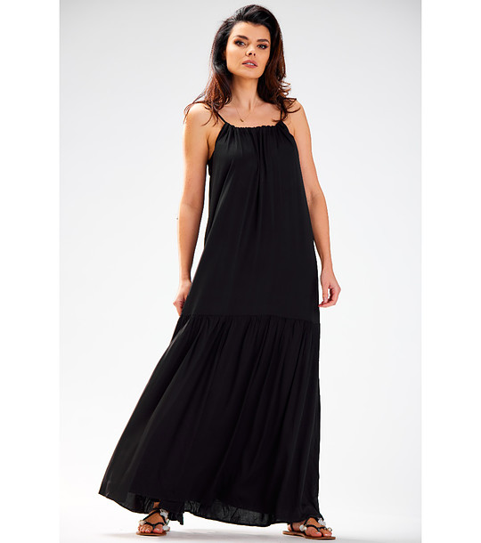 Черна дълга рокля Uma снимка