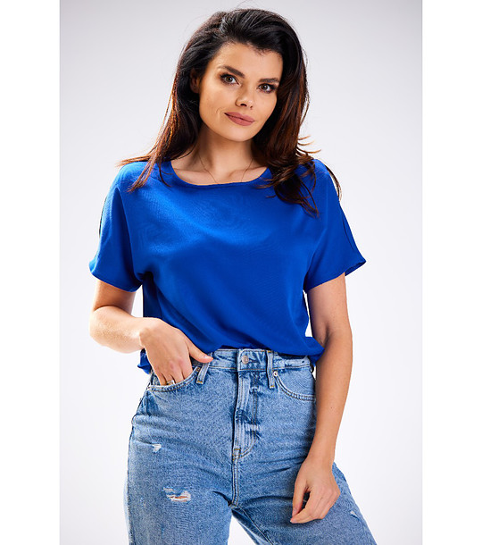 Дамска блуза в кралскосиньо Dorea снимка