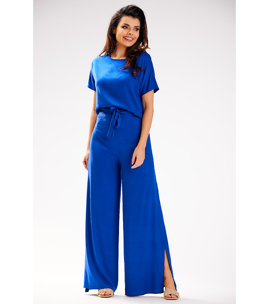 Дамски панталон в кралскосиньо Yara снимка