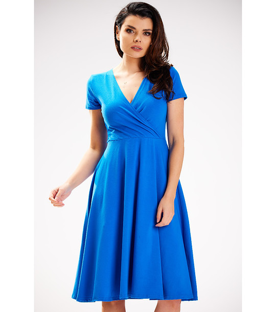 Синя памучна лятна рокля снимка