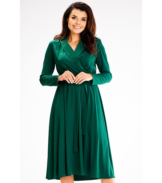 Зелена рокля с шал яка Dita снимка