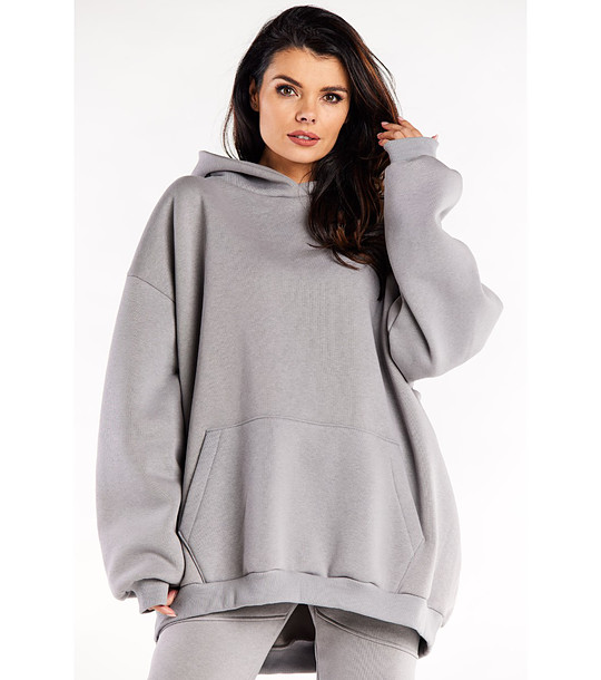 Дамски оversize суитшърт в цвят графит Jerry снимка