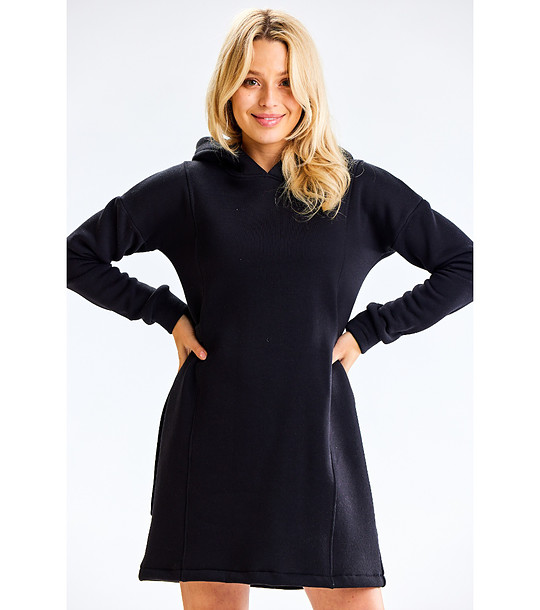 Рокля в черно с качулка снимка