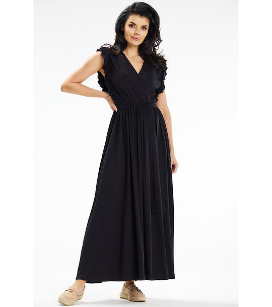 Дълга черна рокля Eleonore снимка