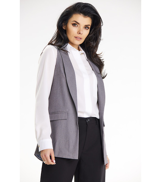 Сив дамски елек Rada снимка