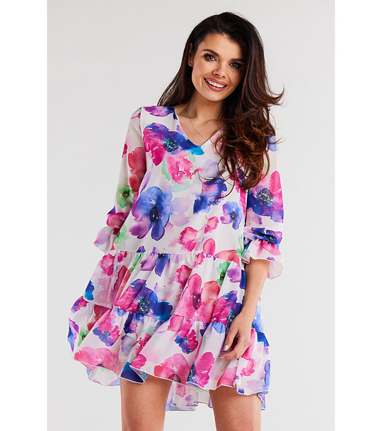 Многоцветна рокля с принт Grethen снимка