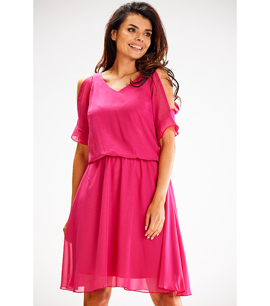 Рокля в цвят циклама Felipa снимка