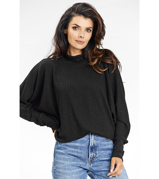 Дамски черен пуловер Vina снимка