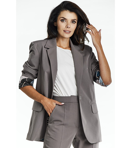 Дамско сако в цвят таупе Aria снимка