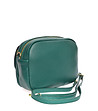 Малка зелена дамска кожена чанта през рамо Almeria-2 снимка