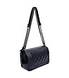 Дамска кожена чанта за рамо в черен цвят Alfina-2 снимка