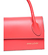 Дамска кожена чанта Carlie в червен нюанс-3 снимка