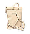 Кожен дамска раница в бежов нюанс-2 снимка