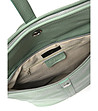 Кожен дамска раница в зелен нюанс-4 снимка