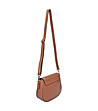 Малка кожена чанта за рамо в цвят коняк Jillian-2 снимка
