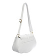 Дамска кожена чанта за рамо в бяло-2 снимка