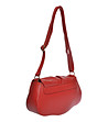 Дамска червена кожена чанта-2 снимка