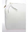 Бяла дамска чанта от естествена кожа-3 снимка