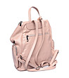 Кожена дамска раница в бежово-розов нюанс Emilia-2 снимка