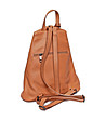 Нестандартна дамска кожена раница в цвят камел Evelina-2 снимка