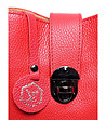 Червена дамска чанта от естествена кожа Cordelia-3 снимка