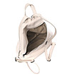 Дамска раница от естествена кожа Arilyn в светлобежово-4 снимка