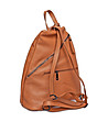 Дамска раница от естествена кожа в цвят камел Arilyn-2 снимка