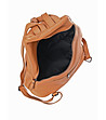 Дамска раница от естествена кожа в цвят камел Arilyn-4 снимка