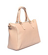 Дамска чанта от естествена кожа в цвят пудра-2 снимка