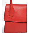 Малка червена дамска кожена чанта-3 снимка