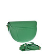 Дамска кожена чанта през рамо в зелено-2 снимка