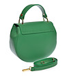 Малка кожена дамска чанта в зелено-2 снимка