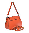 Дамска чанта в оранжев нюанс от естествена кожа -2 снимка