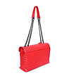 Червена дамска чанта за рамо -2 снимка
